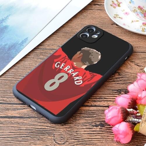 For iPhone Steven Gerrard Artwork Graphic Print Soft Matt Apple iPhone Case