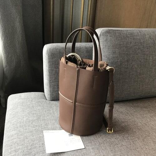 2021 New Design Leather Large Capacity Bucket Bag Fashion Messenger Bag Multifunctional Tote Handbag Bag For Women