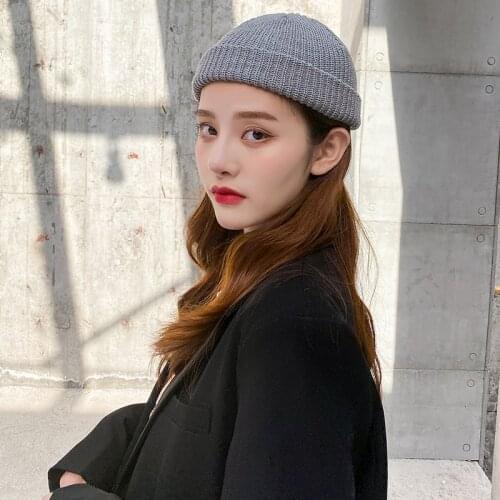 Unisex Cotton Solid Warm Soft Knitted Hats Men Couple Winter Caps Womens Skullies Beanies Hip Hop Hat For Girl Wholesale Шляпа