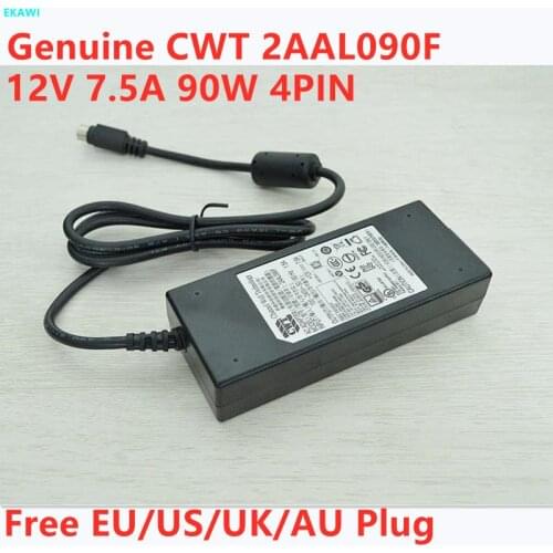 Genuine CWT 12V 7.5A 90W 4PIN 2AAL090F CAM090121 AC Adapter For SYNOLOGY DS416 Hikviison 7808HW 7816HE 7816HQH-SH Power Charger