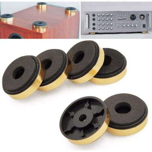Pohiks 4pcs 30x8mm Plastic Isolation Feet Pad Gold Isolation Stand Feet For AMP Amplifier Speaker CD Player Computer Chassis