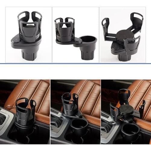 2 In 1 Cup Holder 360 Degree Rotating Bracket Car Drink Holder Multifunctional Adjustable Armrest Seat Beverage Holder Organizer