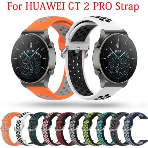 22mm Silicone watchstrap For Samsung Galaxy watch 46mm Replacement wriststrap For Huawei watch GT2 Pro Xiaomi LS05 watchband