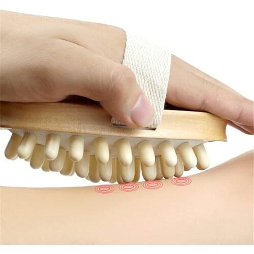 Body Anti Cellulite Brush Soothing Wooden Essential Oil Spa Air Cushion Massage Hair Comb Scalp Massage Brush Dead Skin Remover