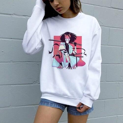 Vintage New Winter Japanese Print Letters Casual Harajuku Spoof Loose Tops Ulzzang Punk Horror Female Cartoon Ins Hoodie Women