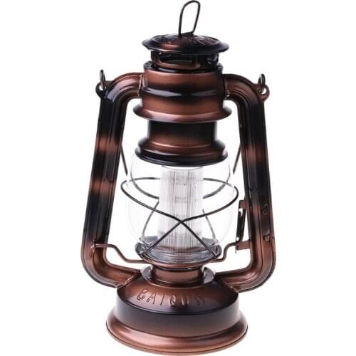 Vintage LED Lamp Lantern Energy Saving Handheld Flashlight with Hanging Hook 97BB