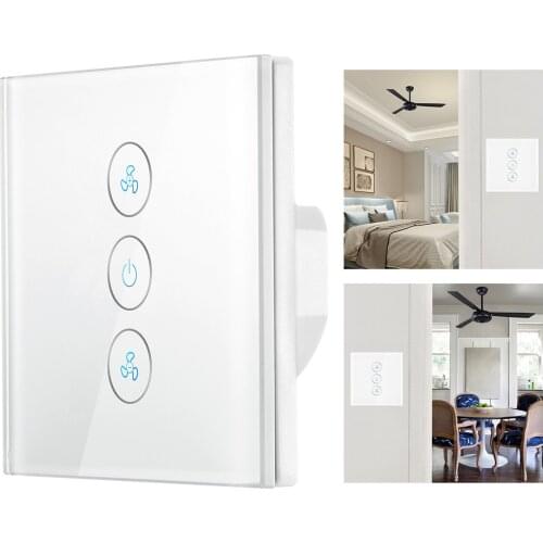 WiFi Smart Ceiling Fan Switch APP Remote Timer And Speed Control Compatible With Alexa And Google Home No Hub Required EU Size