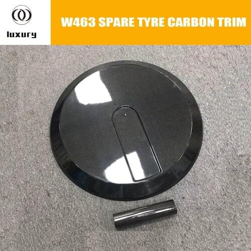 W463 Carbon Fiber Rear Spare Tire Cover for Benz W463 G-class G350 G400 G550 G63 G65 Auto Racing Car Tyre Cover Trim