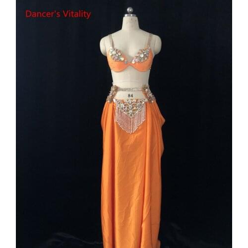 Belly Dance Performance Competition Clothing for Women Bellydance Bra+long Skirt High-End Custom Oriental Suit Popsong Outfit