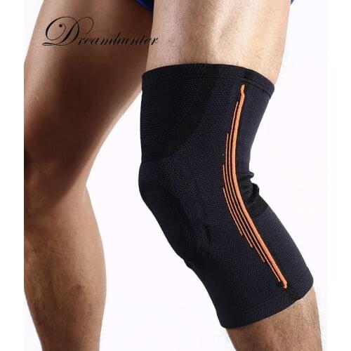 1PCS Silicone spring shock absorber Sport Safety Kneepad Tape Tactical Support Brace Knee Pads Calf Support Kneepad Cap Guard