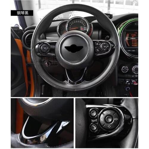 3pcs Car Steering Wheel Panel Wood Grain Sticker Case for BMW mini cooper F56 F55 F60 F54 Clubman Interior Styling