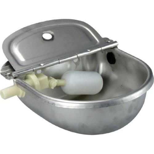 4L 304 Stainless Steel Water Trough Bowl Horses Goats Sheep Pig Float Bowl Automatic Waterer Drinking Bowl Cattle Tool Accesso