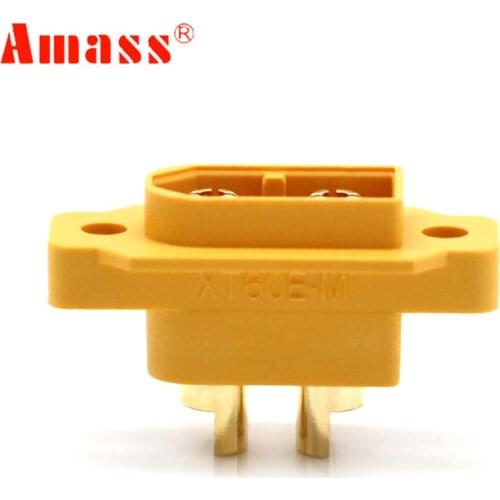 100pcs AMASS XT60E-M Male Plug Connector ForFPV Racing Models Multicopter Fixed Board DIY Spare Part