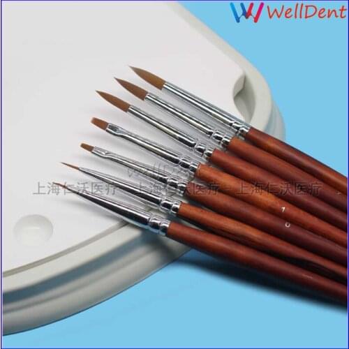 7pcs/ Set Dental Mechanic Tools Dental Porcelain Pen Glazed Pen Dental Materials Dental Lab