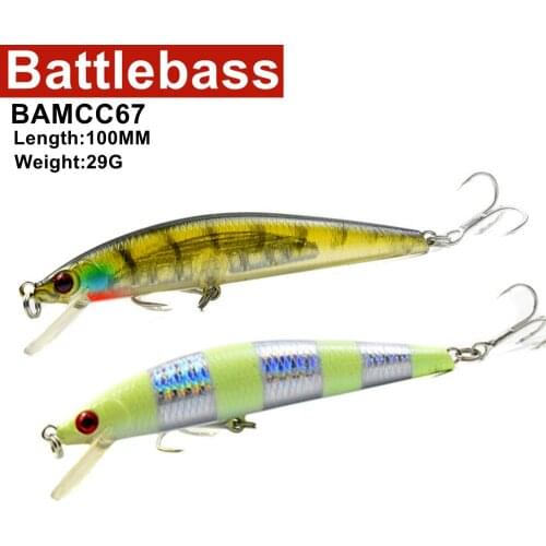BATTLEBASS 1pc 10cm 29g sinking Minnow Fishing Lure Laser Hard Artificial Bait 3D Eyes Fishing Wobblers Crankbait Minnows tackle