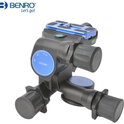 Benro GD3WH Gear Drive 3 Way Head Three-Dimensional Magensium Heads For Camera Tripod Monopod Max Loading 6kg