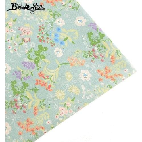 Booksew 100% Cotton Fabric Flower Design African Fabric Meter Telas Quilts Bedsheet DIY Patchwork Baby Doll Dress Coth Tissu