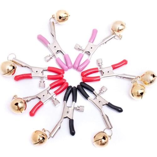 Boob Clamps Sex Toys Bell Nipple Clamps Shaking Stimulate Milk Dlip Overcast Female Breast Clip Massage Sex Products for Couple