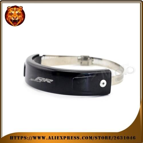For BMW S1000RR Motorcycle Silencer Round Oval Exhaust Protector Protect Can Cover Circle diameter scope 100mm-140mm With logo