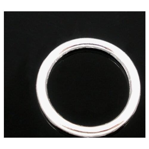 DoreenBeads Zinc metal alloy Closed Soldered Jump Rings Round Silver color 10mm(3/8")Dia,55 PCs