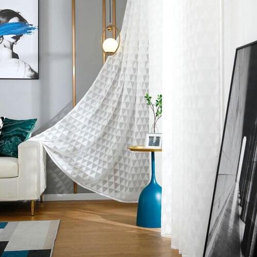 Europe Solid White Yarn Curtain Window Tulle Curtains For Living Room Kitchen Modern Window Treatments Voile Curtain