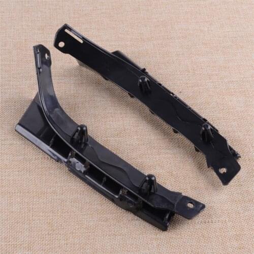 CITALL 2PCS ABS Black Car Front Bumper Bracket Holder Cover Guide 51117116667 51117116668 Fit For BMW E53 X5 2003 2004 2005 2006