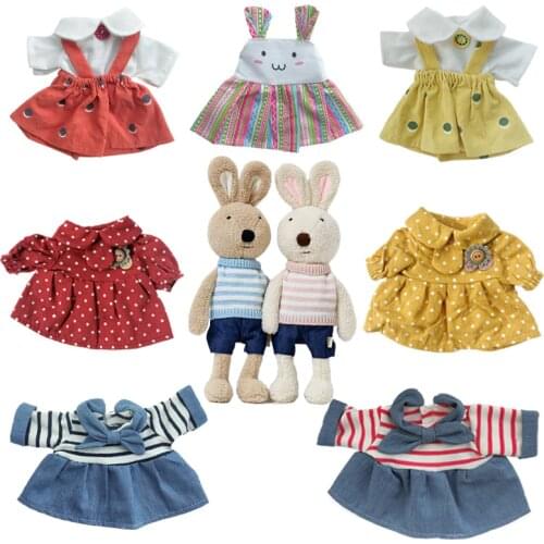 Doll Clothes Fits 30cm Le Sucre Rabbit Plush Toy 1/6 BJD Doll Girl Doll Sweater Dress Couple Suit Accessory Toy Gifts