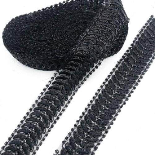 1 Yards Embroidered Lace Trims Ribbon Ethnic Webbing Tapes for Clothes Bag Shoes Decor DIY Sewing Accessories