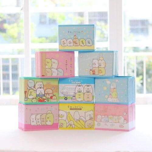 Cute cartoon sumikko gurashi Desktop storage box simple household folding storage box cosmetics sundries sorting box
