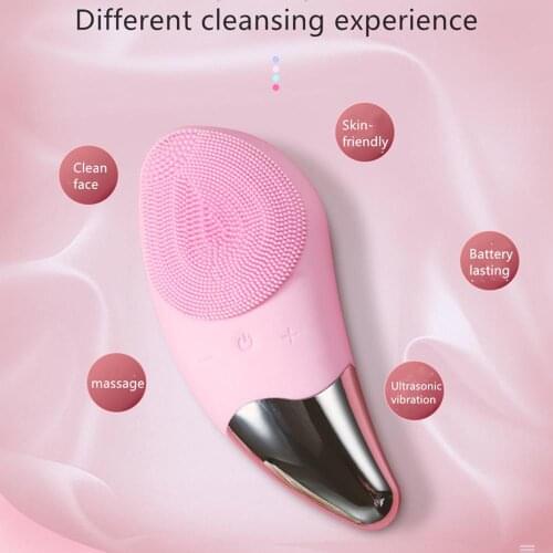 New Face Brush Ultrasonic Vibration Face Wash Massage Clean Two-in-one Cleaning Instrument Deep Cleansing Wash Brush