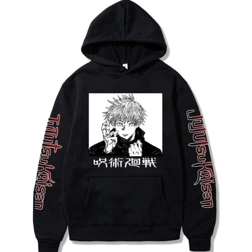 New Anime Jujutsu Kaisen Hoodie Satoru Gojo Pullovers Long Sleeves Sweatshirt