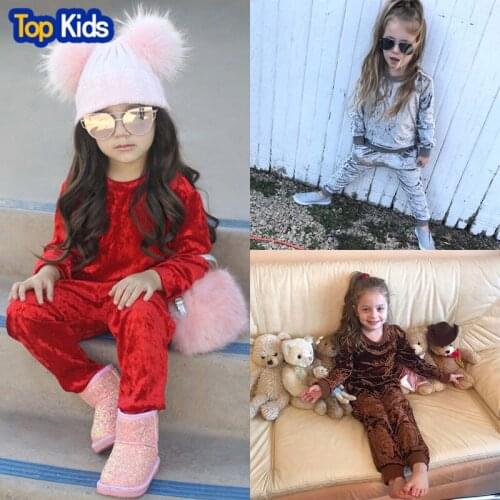 Clothes for Girls Toddler Kids Infant Baby Girls Boys Clothes Long Sleeve Solid Tops+Pants Outfits Set Clothes 6M-4Y MB490