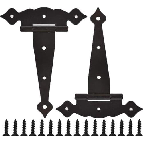 Heavy Duty Gate Hinges 8inch Strap Hinges Shed Door Hinges Barn Door Hinges for Wooden Fences Decorative Hinges 2Pcs