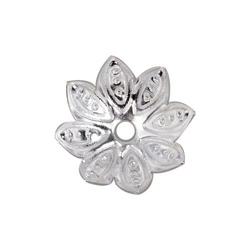 Prettyia 100 pcs 9.5mm Metal Lotus Flower Bead Caps for Jewelry Making