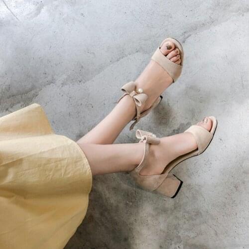 Big Size high heels sandals women shoes woman summer Glue-bonded sandals with high heels and thick heels