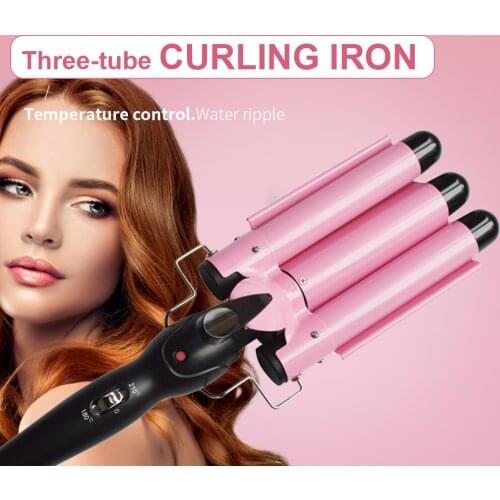 Professional Curling Iron Ceramic Triple Barrel Hair Styler Hair Waver Styling Tools 110-220V Hair Curler Electric Curling 41D
