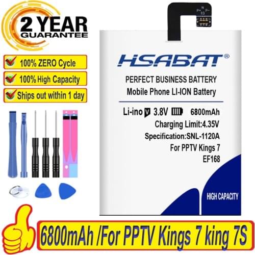 Top Brand 100% New 6200mAh EF168 Battery for PPTV Kings 7 king 7S King7 PP6000 Batteries + free gfit