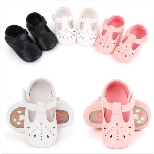 New Autumn Baby PU Leather Shoes Cute Infants Girls Princess Shoes Soft Bottom Toddlers Crib Shoes Solid First Walkers