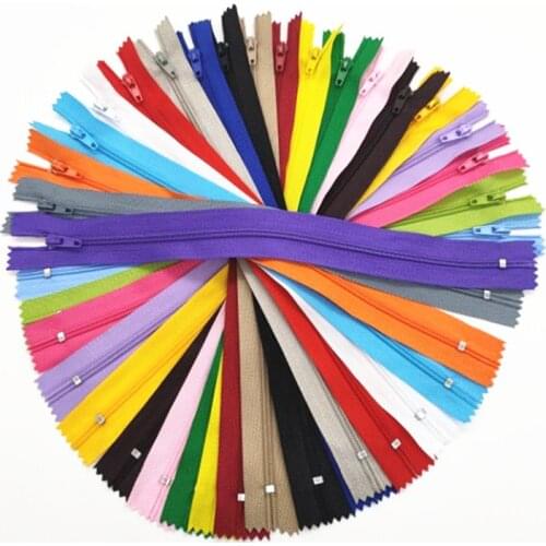 20pcs 3# 7.5-25CM (3-10 inches) closed nylon coil zipper tailor sewing process 20 colors are available