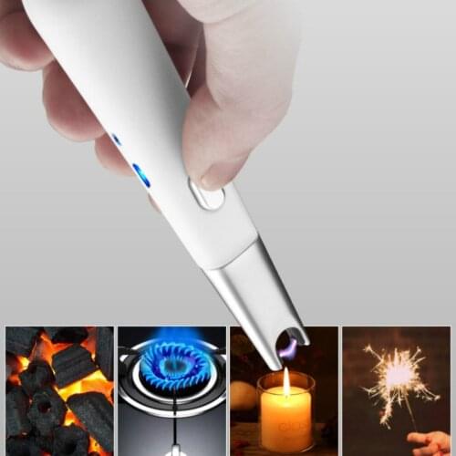 Candle Lighter USB Rechargeable Arc Lighters Windproof Electric Lighter for Kitchen Outdoor Barbecue Camping Fire Starter