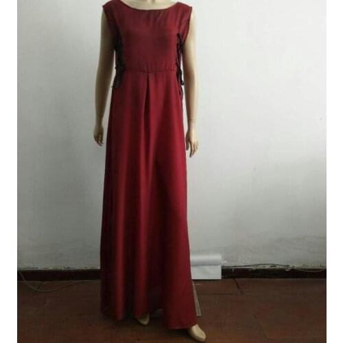 Women Long Dress Autumn Vintage Elegant Long Christmas Dresses For Halloween Costumes O Neck Lace Up Retro Tank Robe Femmale