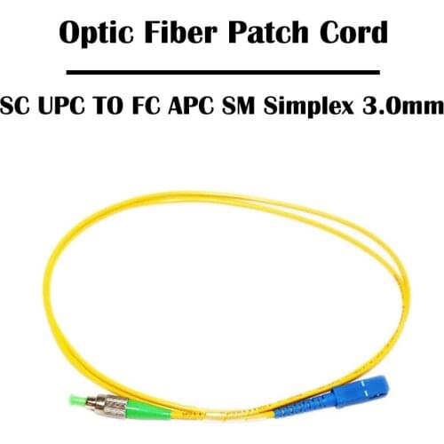 10-15-20 Meter SC UPC TO FC APC Fiber Patch Cord Single Mode 9/125 SM Simplex 3.0mm FTTH Jumper Cable