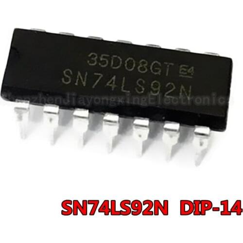 10PCS HD74LS92P DIP14 HD74LS92 DIP SN74LS92N 74LS92 SN74LS92 DIP-14 new and original IC