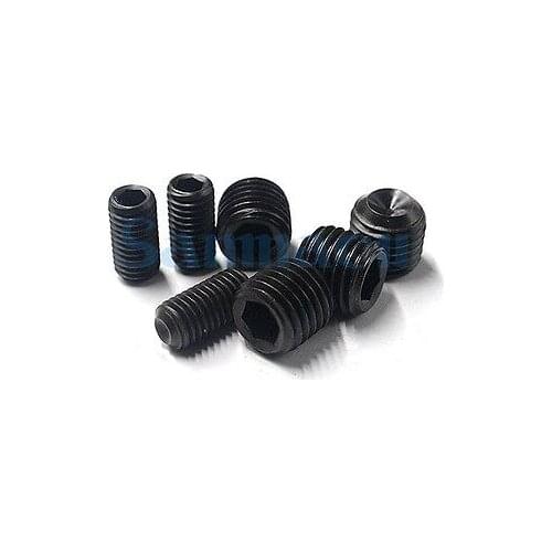 10pcs M10 Hex Socket Head Cap Grub Screws Cup Point Black Alloy Steel