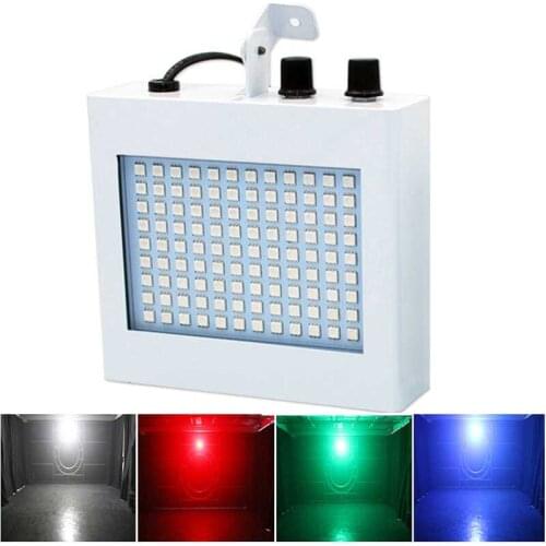 108 SMD 5050 Leds Stage Lamp Mini White Auto 108pcs Strobe Light For Bar Clubs Disco Party Voice Sound Activated Stage Effect
