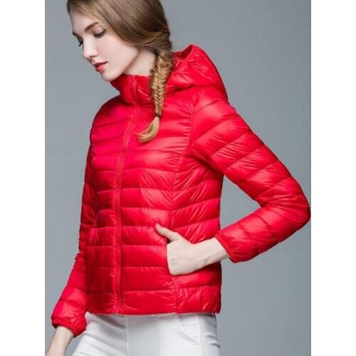 2020 Winter Down Jacket Women 90% White Duck Down Coat Ultra Light Warm Female Portable Outwear Plus Size Down Jacket Winter