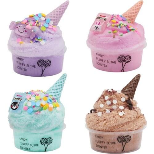 4PCS DIY Ice Cream Mud Toy Stretchy Non-Sticky Sludge Toy Fidget Toys Anti-stress Toy High-quality Eco-friendly Plastic Clay