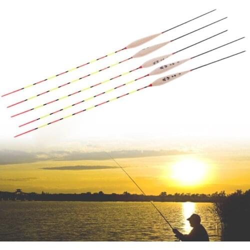 5 Pcs Fishing Float Night Luminuous Tackle Glow Stick Wood Accessories With Lead Fishing Tools Fishing Accessories