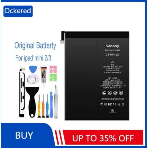 Ockered 6471mAh Original Tablet Battery for IPad Mini 2 3 Replacement Battery A1512 A1489 A1490 A1491 A1599 with Free Tools