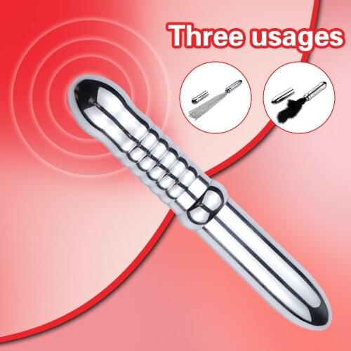 Anal Sex Toys Metal Anal Plug 3-in-1 Spanking Whip Flirting Feather Butt Plug Bdsm Bondage Toys Adult Game for Couples Men Women